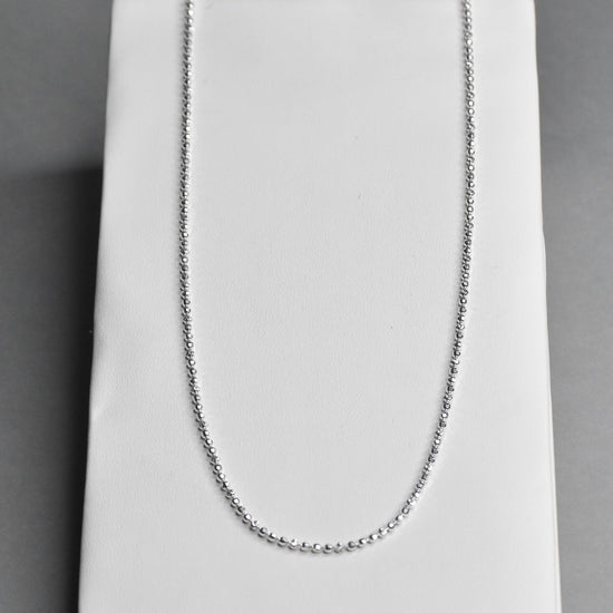 Moonlit Beaded Silver Chain