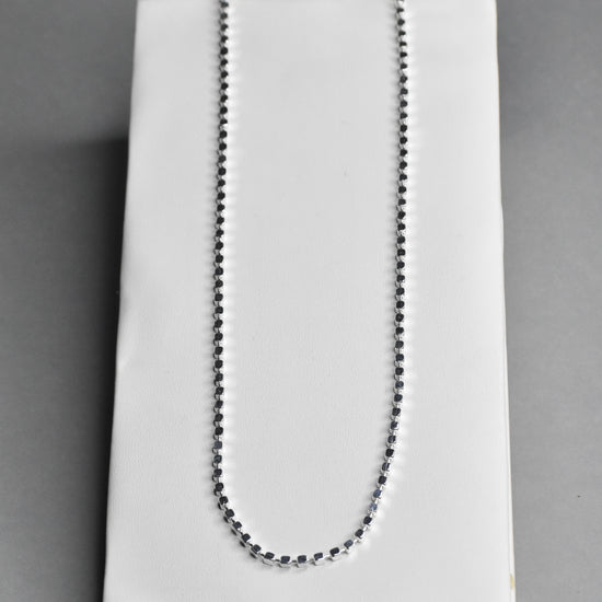 Beaded Link Silver Men's Chain