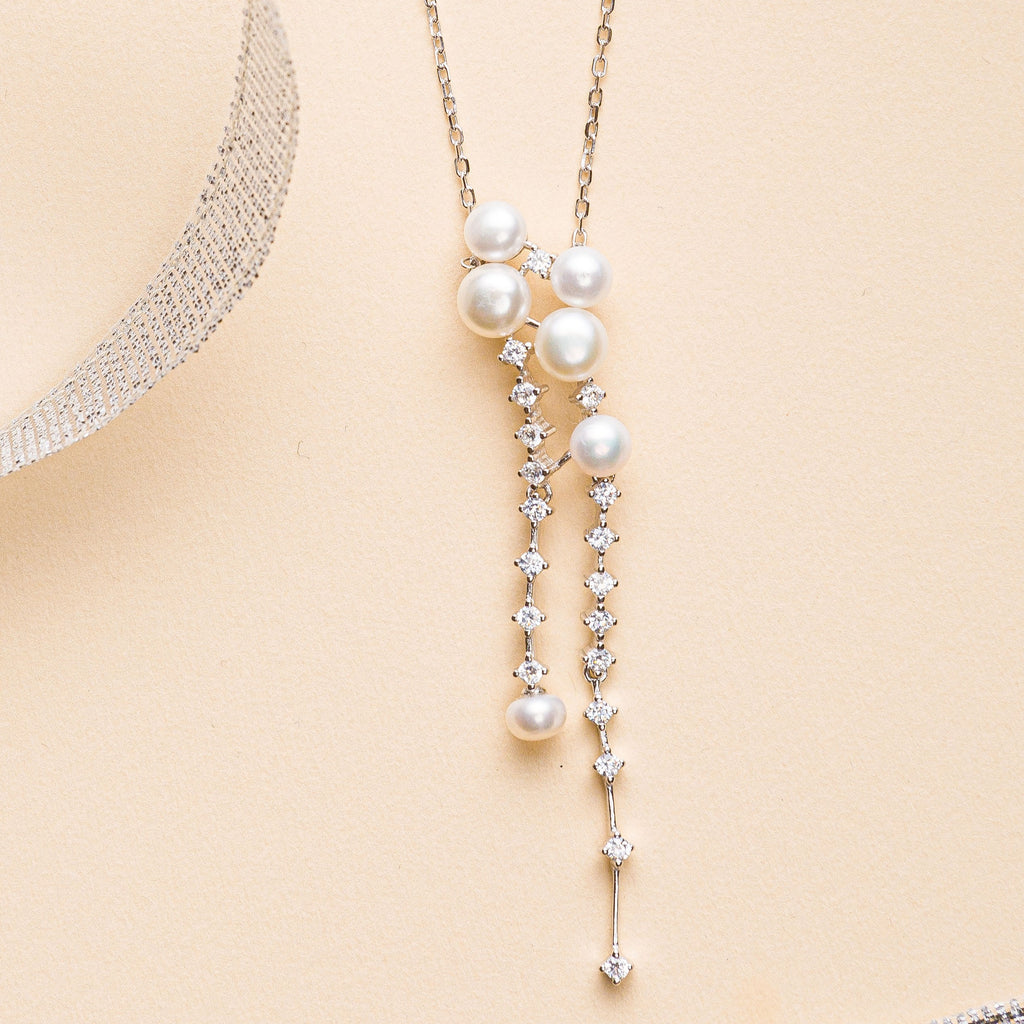 Long Hanging Sterling Silver Pendant with Chain