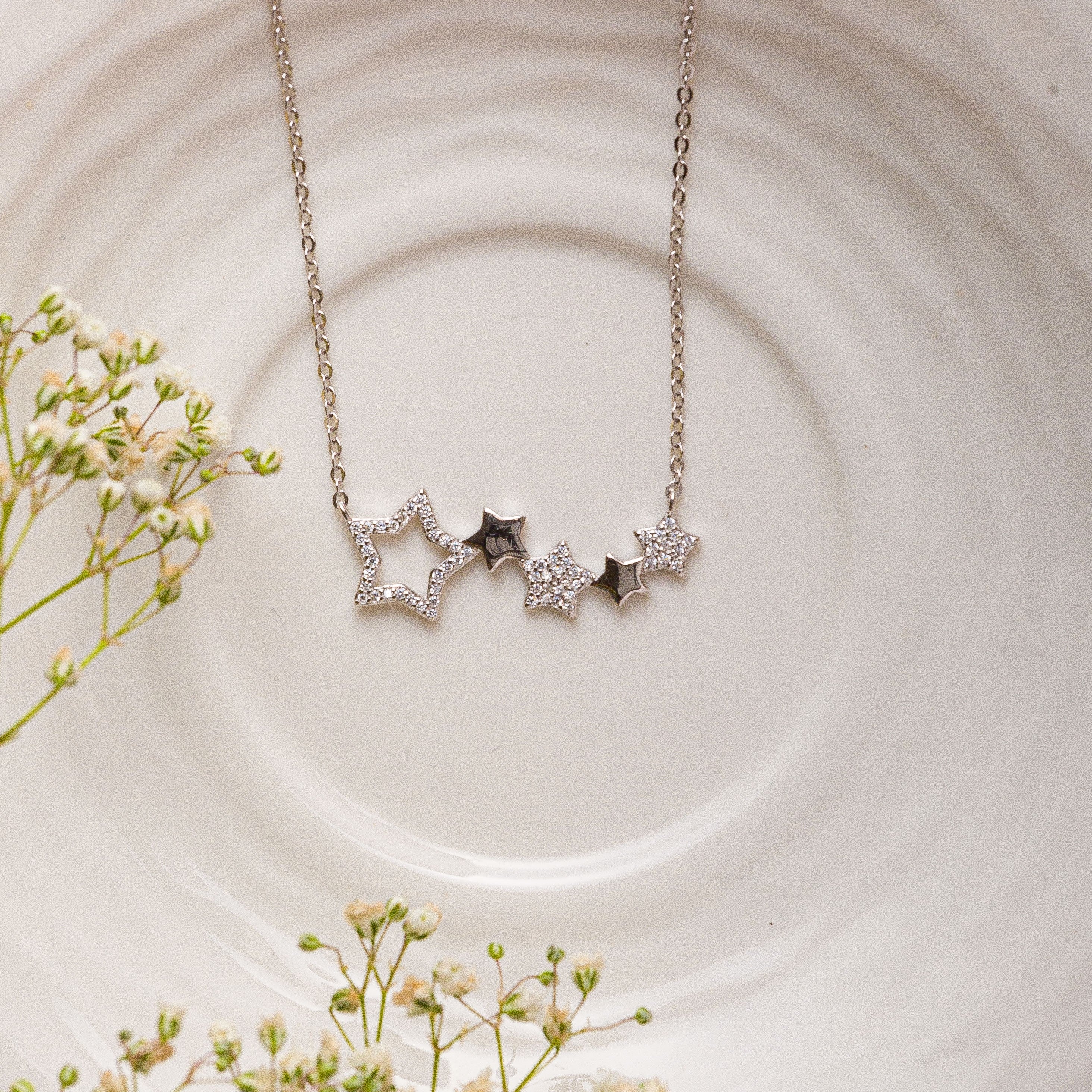 Five Star Sterling Silver Pendant Chain