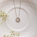Diamond Shaped Sterling Silver Pendant Chain