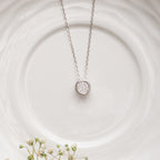 Dual Color Silver Pendant with Chain