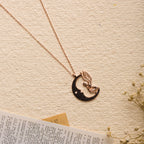 Half Moon With Fairy Pendant Chain