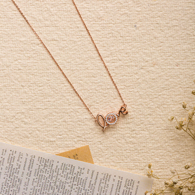 Spell it out Sterling Silver Rosegold Pendant Chain