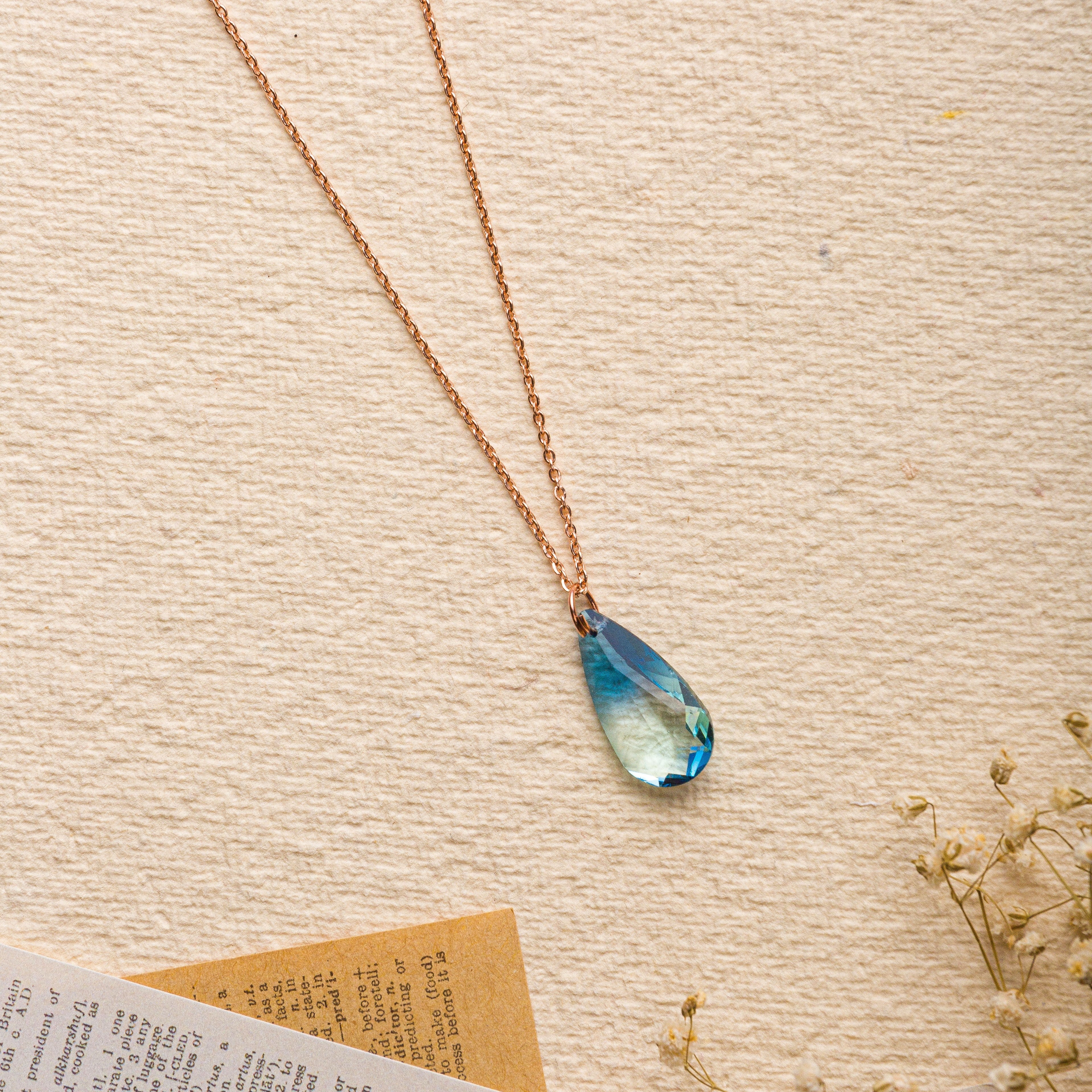 Ocean Pendant with Sterling Silver Chain