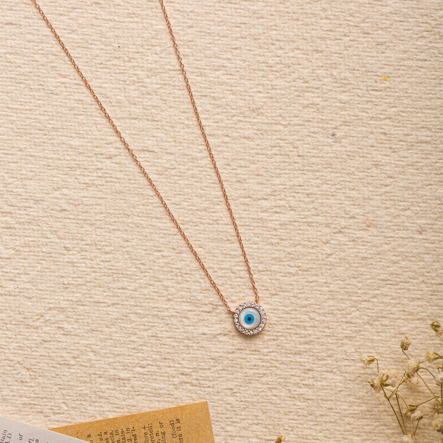 Evil Eye Dainty Pendant Chain