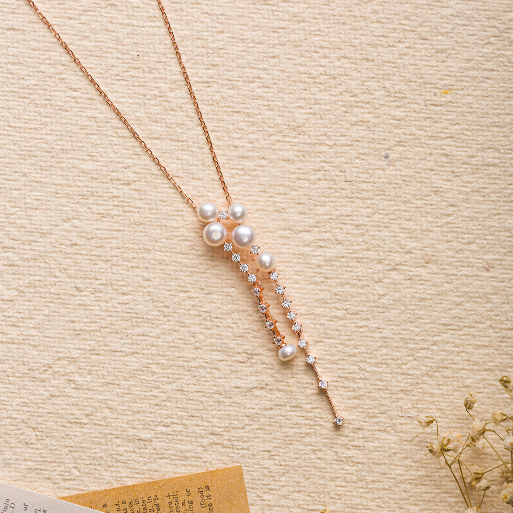 Long Hanging Sterling Silver Pendant with Chain