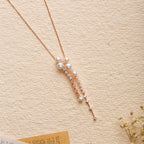 Long Hanging Sterling Silver Pendant with Chain