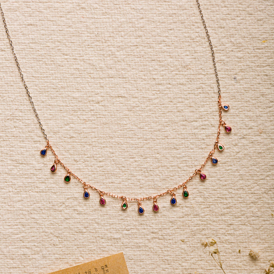 Colorful Rosegold Necklace