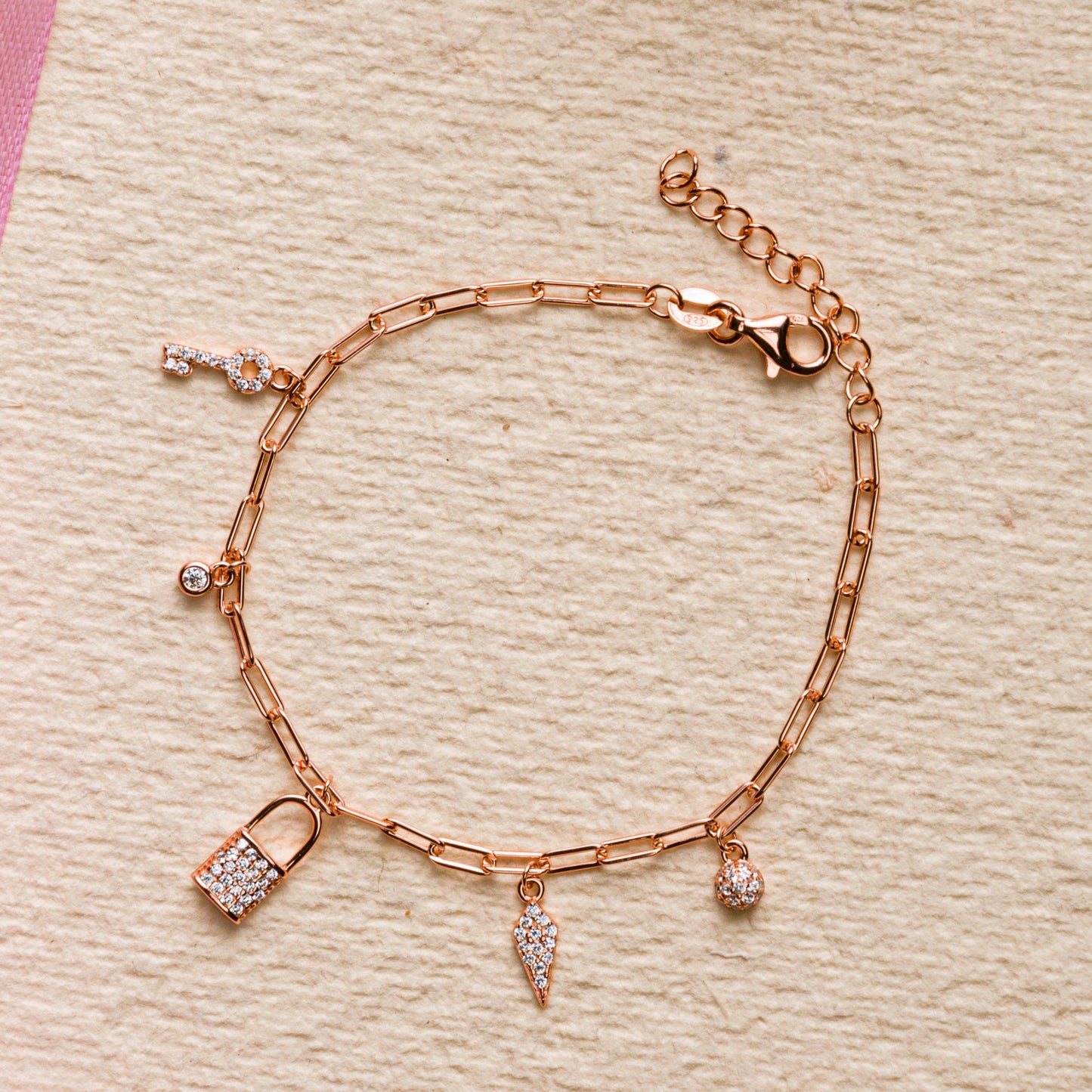 Lock and key Rose gold Bracelet