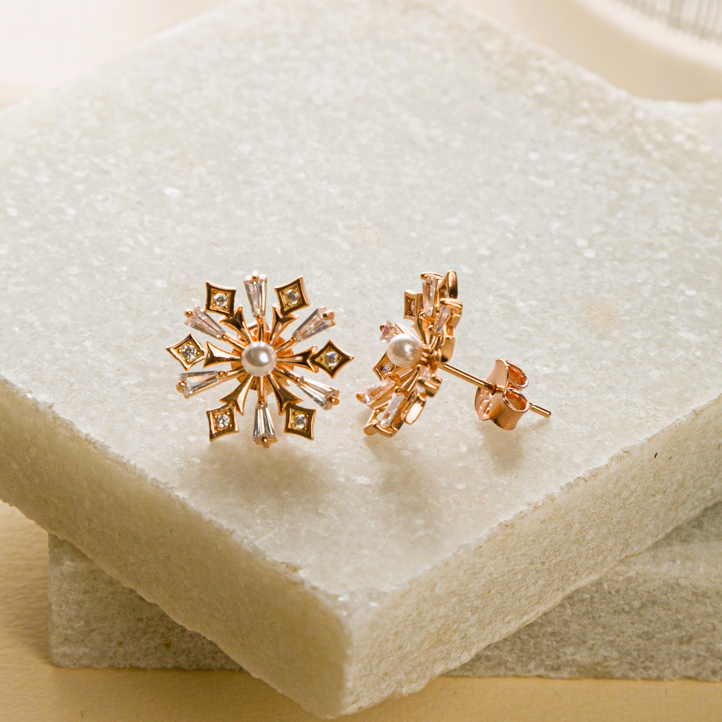 Floral Dual Color Earrings