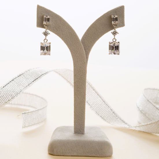 Rectangular Silver Earrings