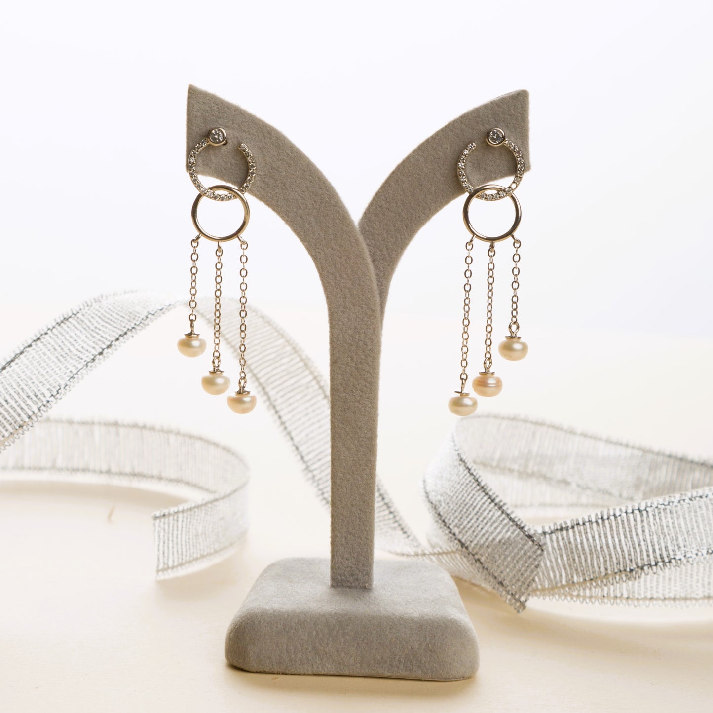 Elegant Hanging Silver Earrings