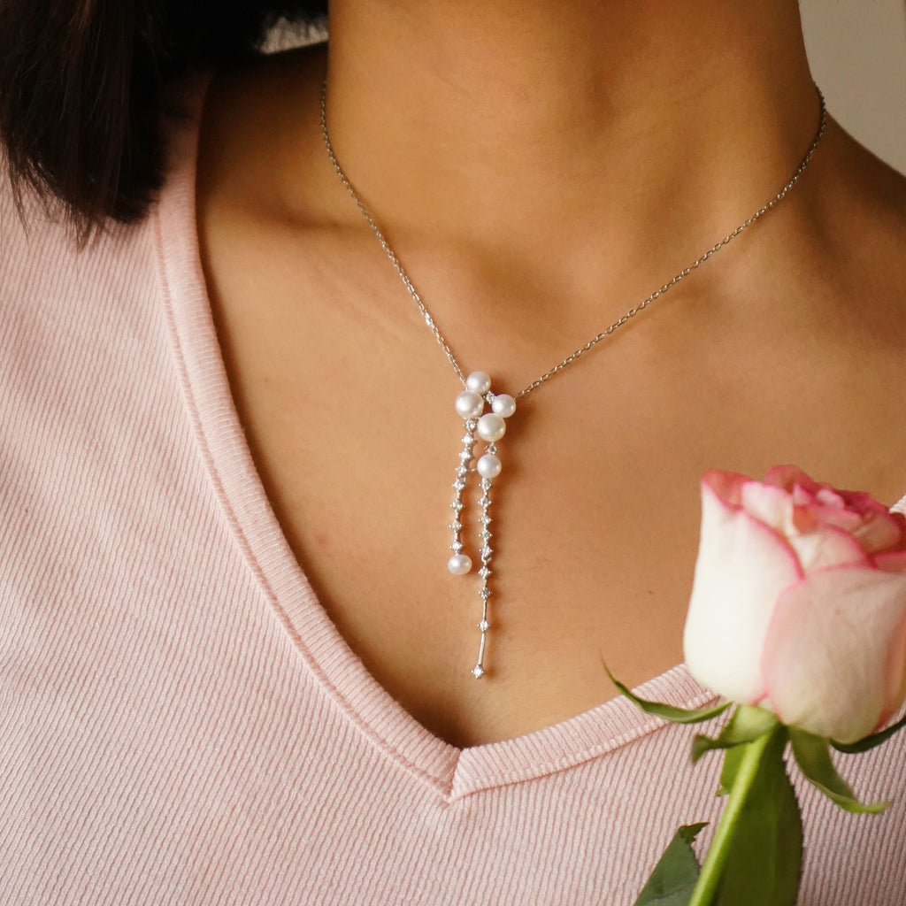 Long Hanging Sterling Silver Pendant with Chain