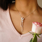 Long Hanging Sterling Silver Pendant with Chain