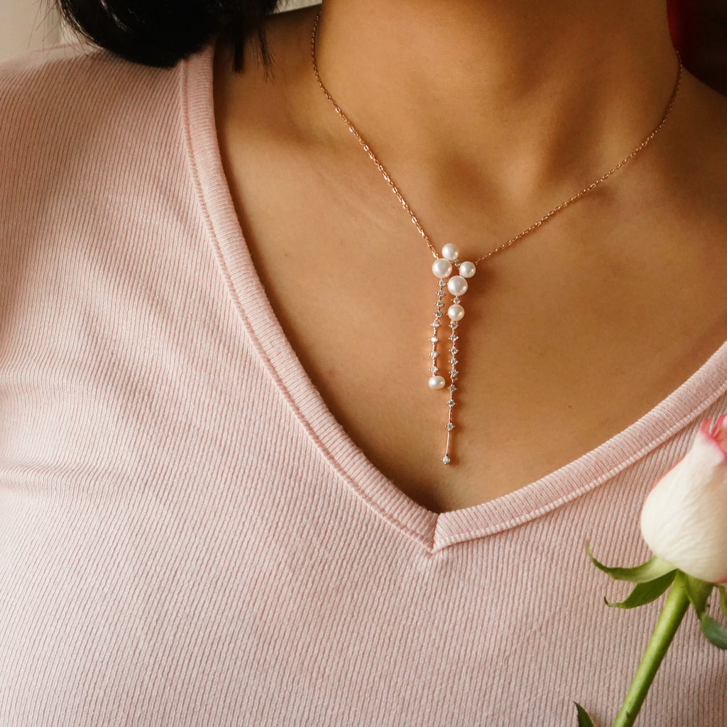 Long Hanging Sterling Silver Pendant with Chain