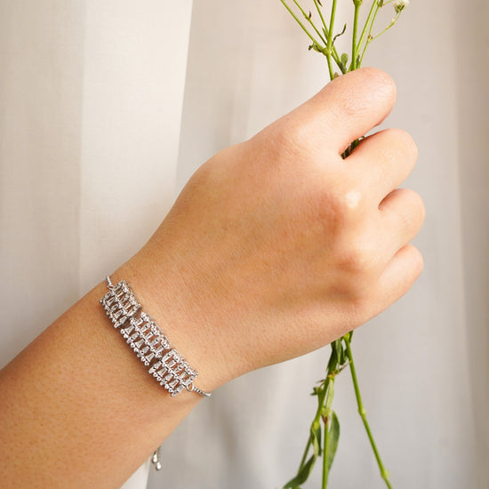 Arcade Silver Adjustable Bracelet