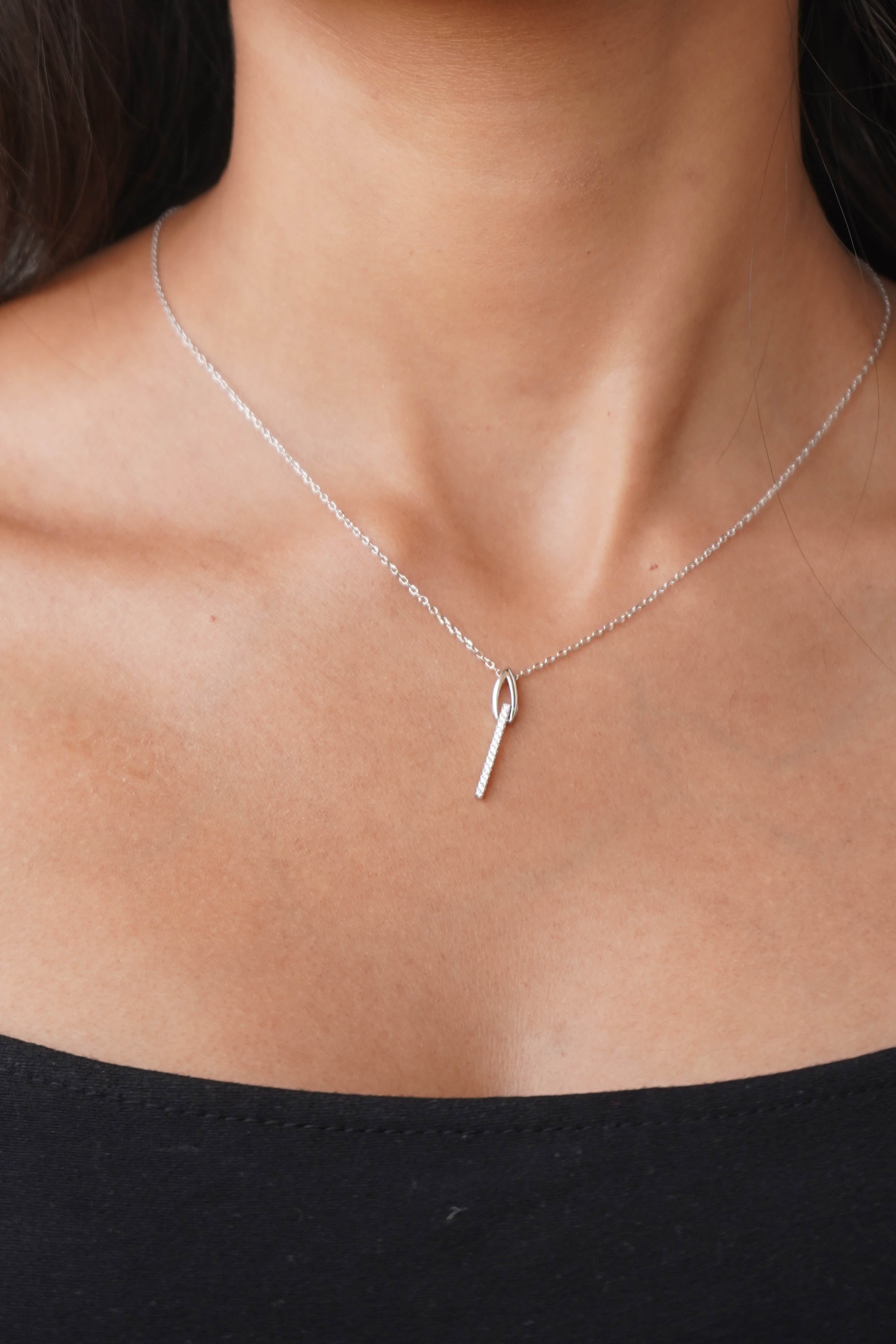 Lock and Key Sterling Silver Pendant Chain