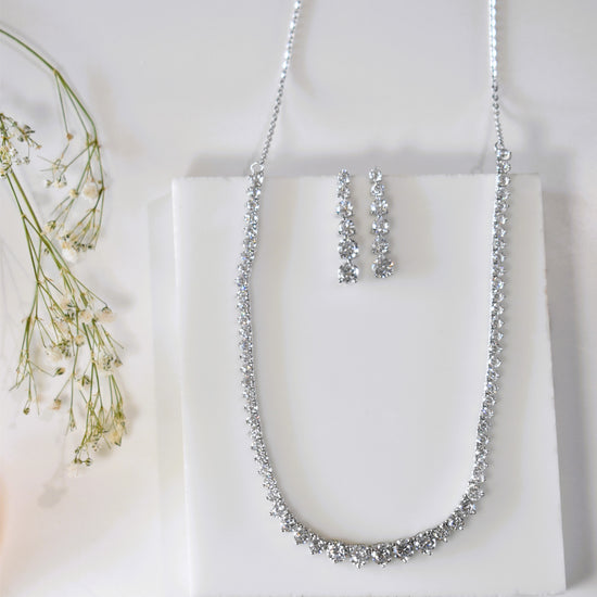 Diamond Necklace with Earrings