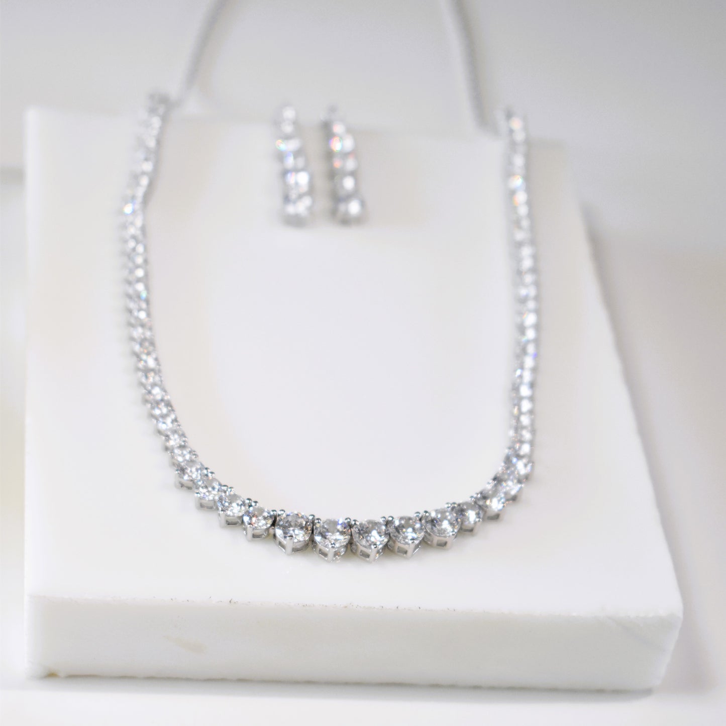 Diamond Necklace with Earrings