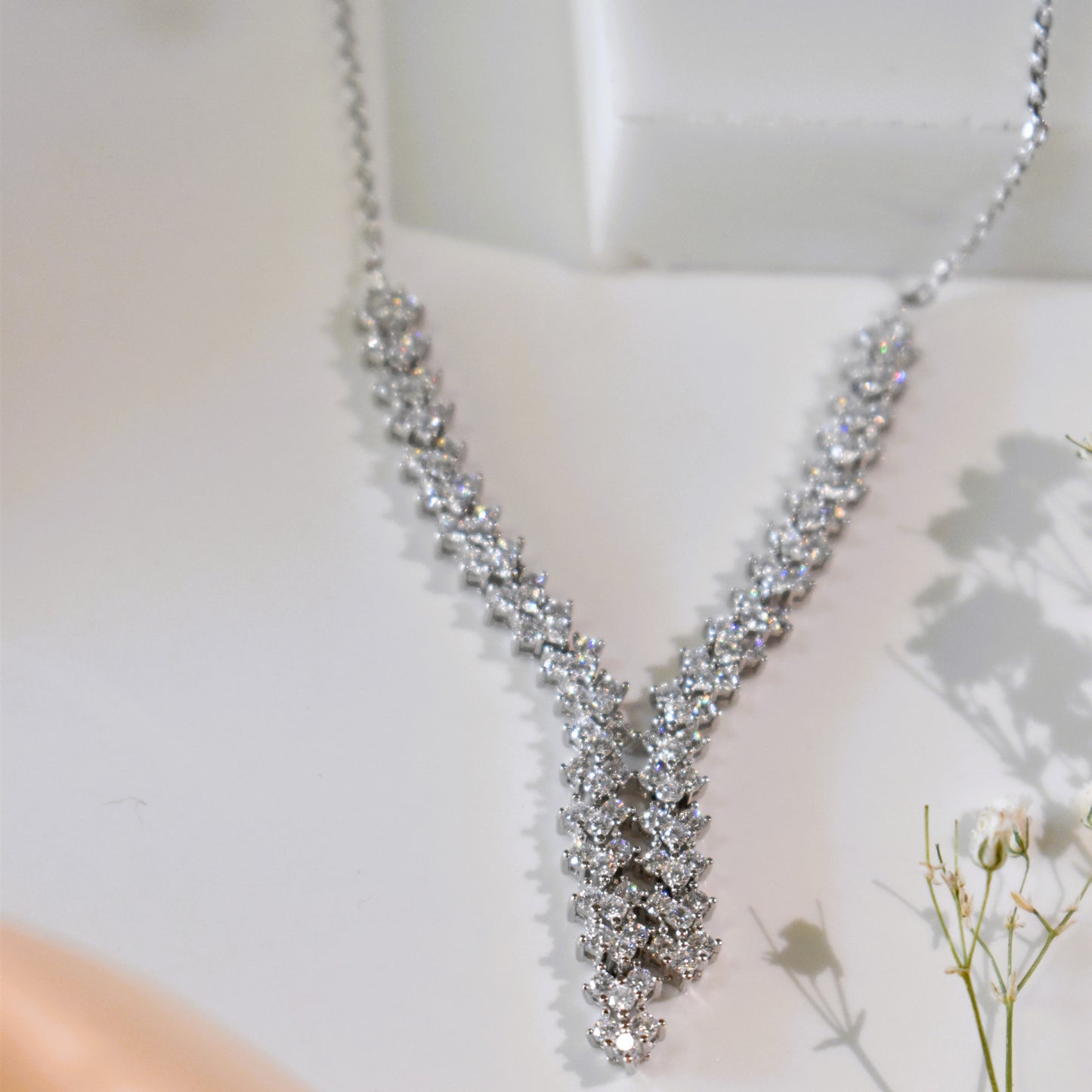 Lovely Silver Necklace with Earring