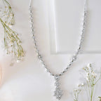Exquisite Silver Necklace with Earrings