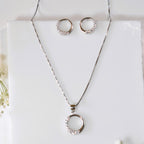 Encircle with Diamond Rosegold Necklace set
