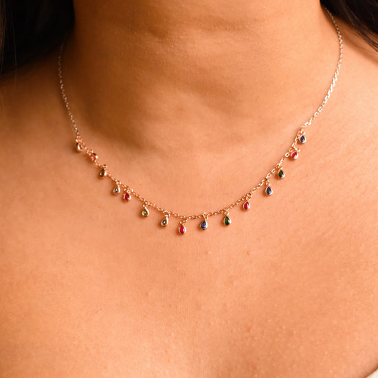 Colorful Rosegold Necklace