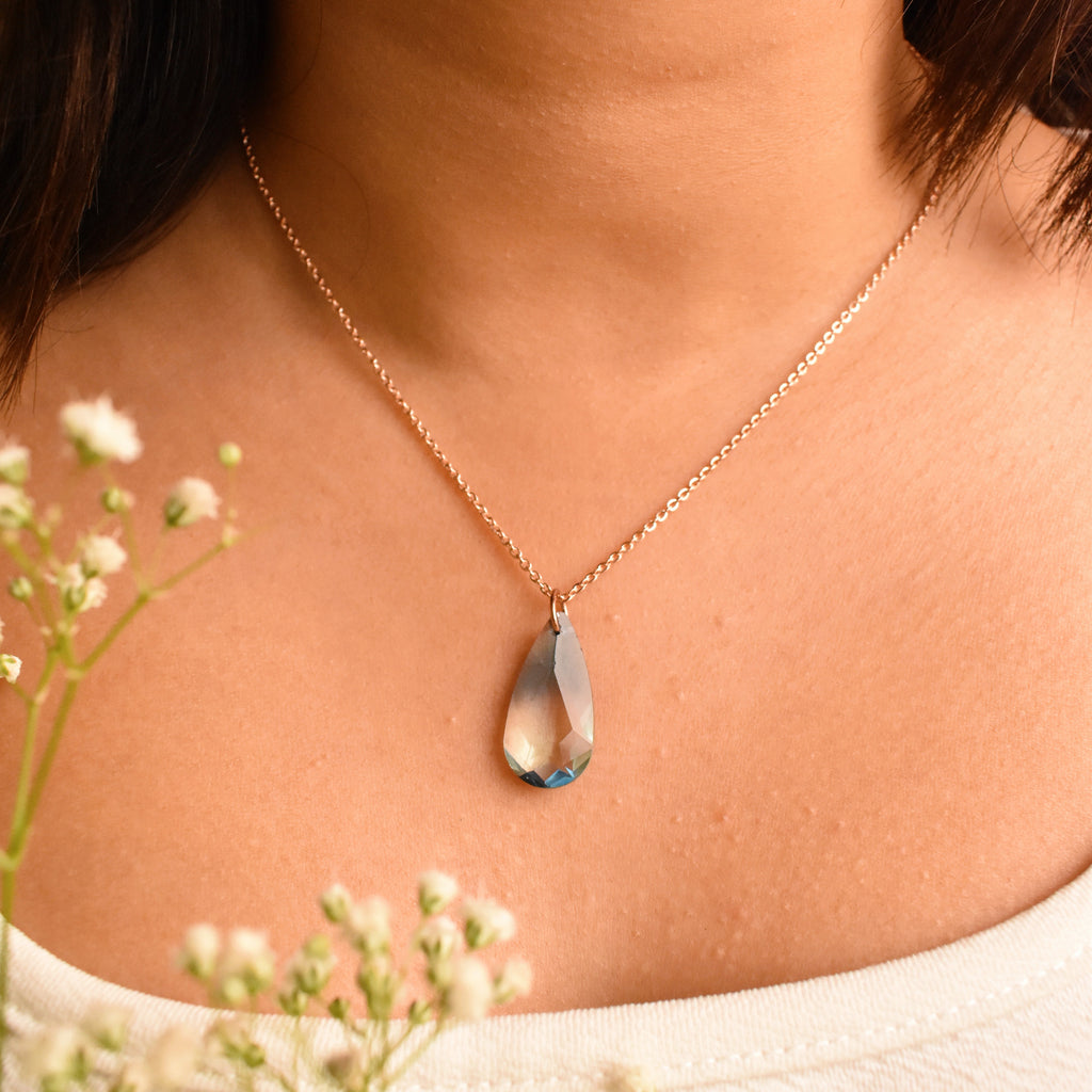 Ocean Pendant with Sterling Silver Chain