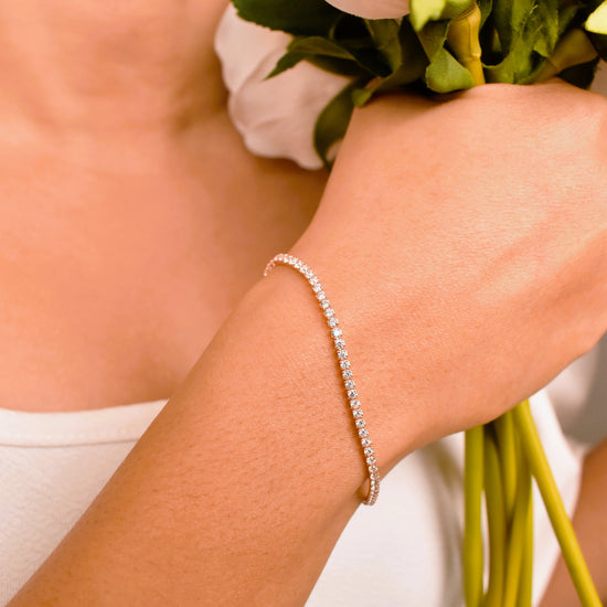 One Line Rose gold Adjustable Bracelet