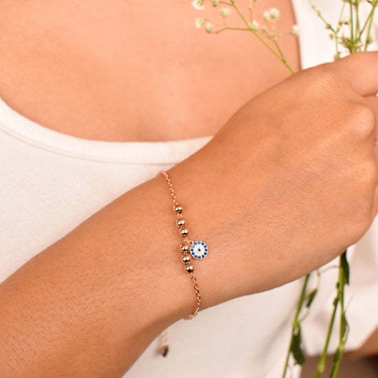 Rosegold Evil Eye Braclet