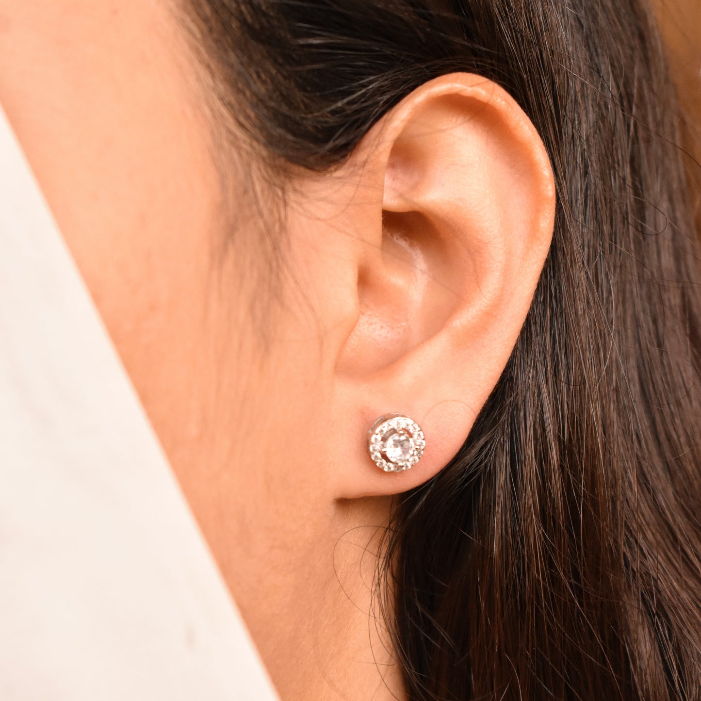 Encircling Solitaire Earrings