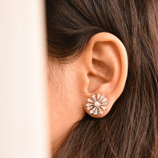 Floral Dual Color Earrings