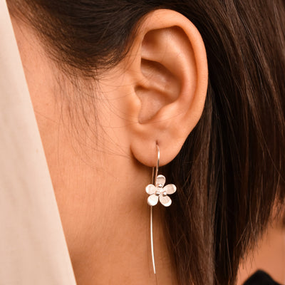 Blossom Silver Hanging Earrings