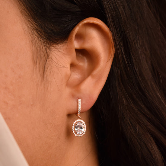 Oval Rosegold Earrings