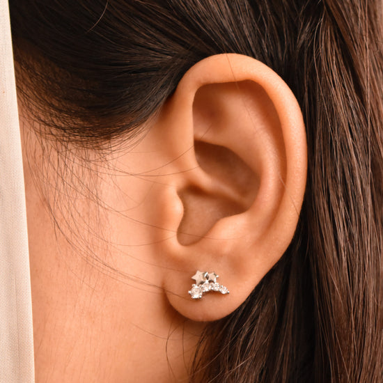 Stars with Silver Earrings