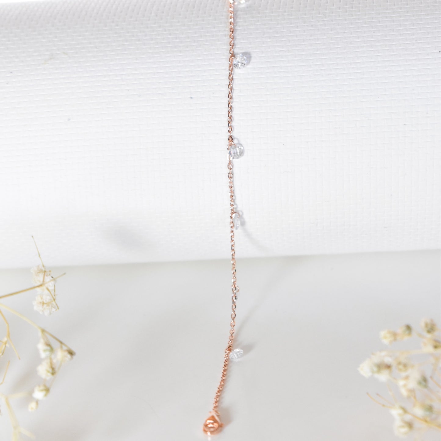 One Line Rosegold Anklet