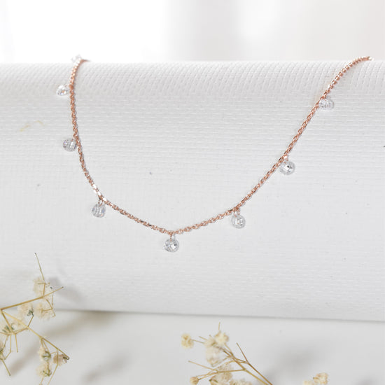 One Line Rosegold Anklet