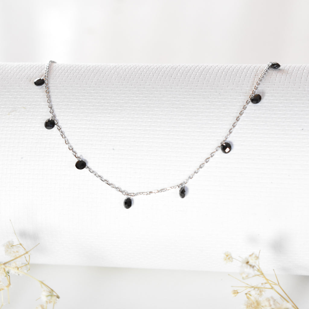 One Line Black Detailing Anklet