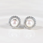 Diamond Encircle Pearl Rosegold Necklace Set