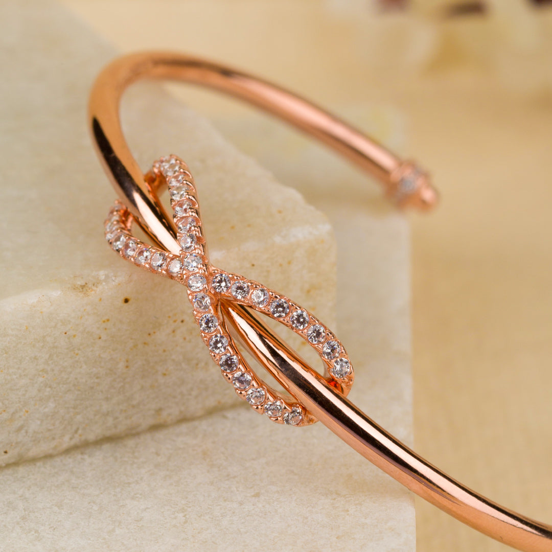 Infinity Rosegold Kada Bracelet