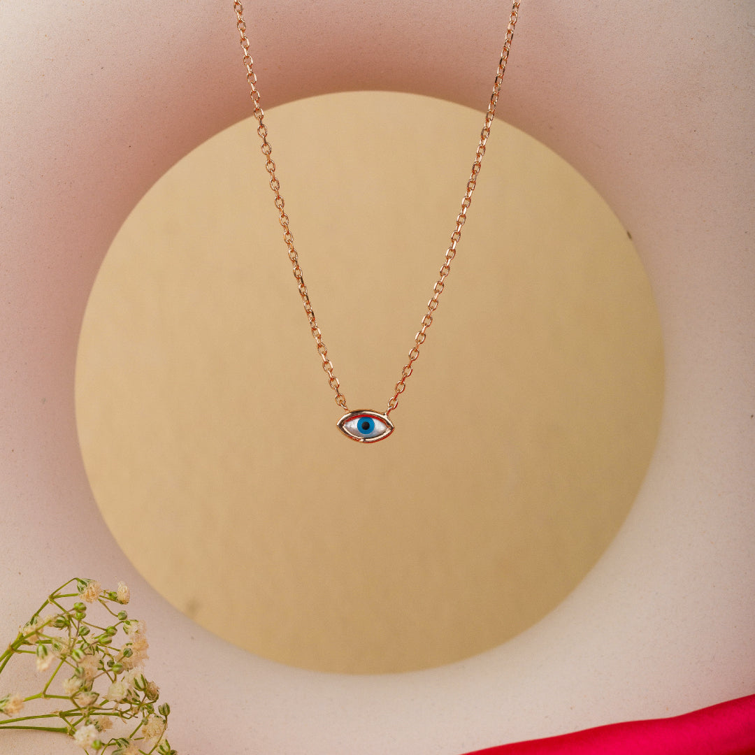 Dainty Evil Eye Pendant Chain – ForHER