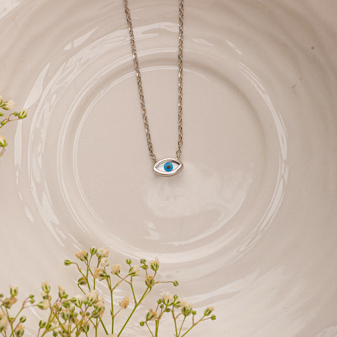 Evil eye necklace on sale dainty