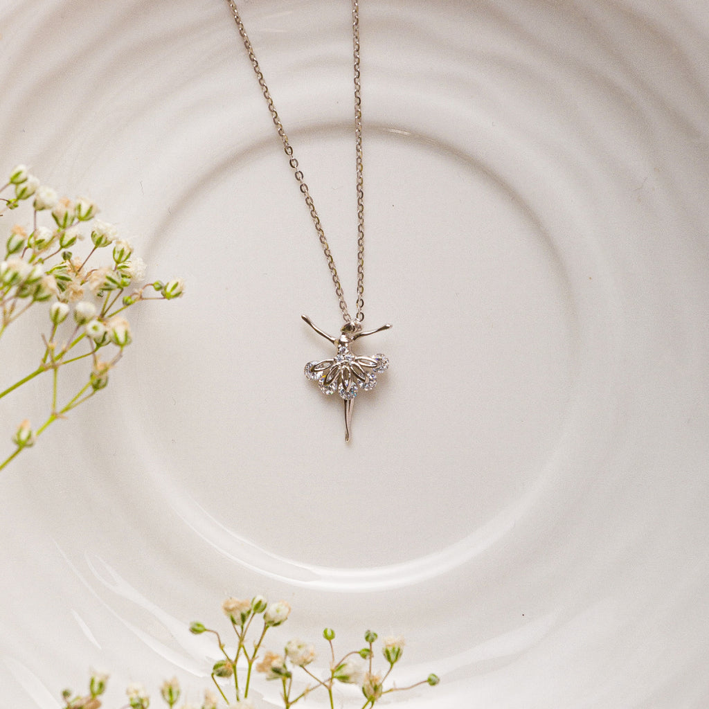 Dancing doll Sterling Silver Pendant Chain