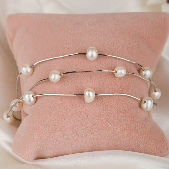 Three Line Pearl Bracelet