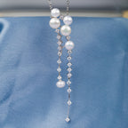 Long Hanging Sterling Silver Pendant with Chain