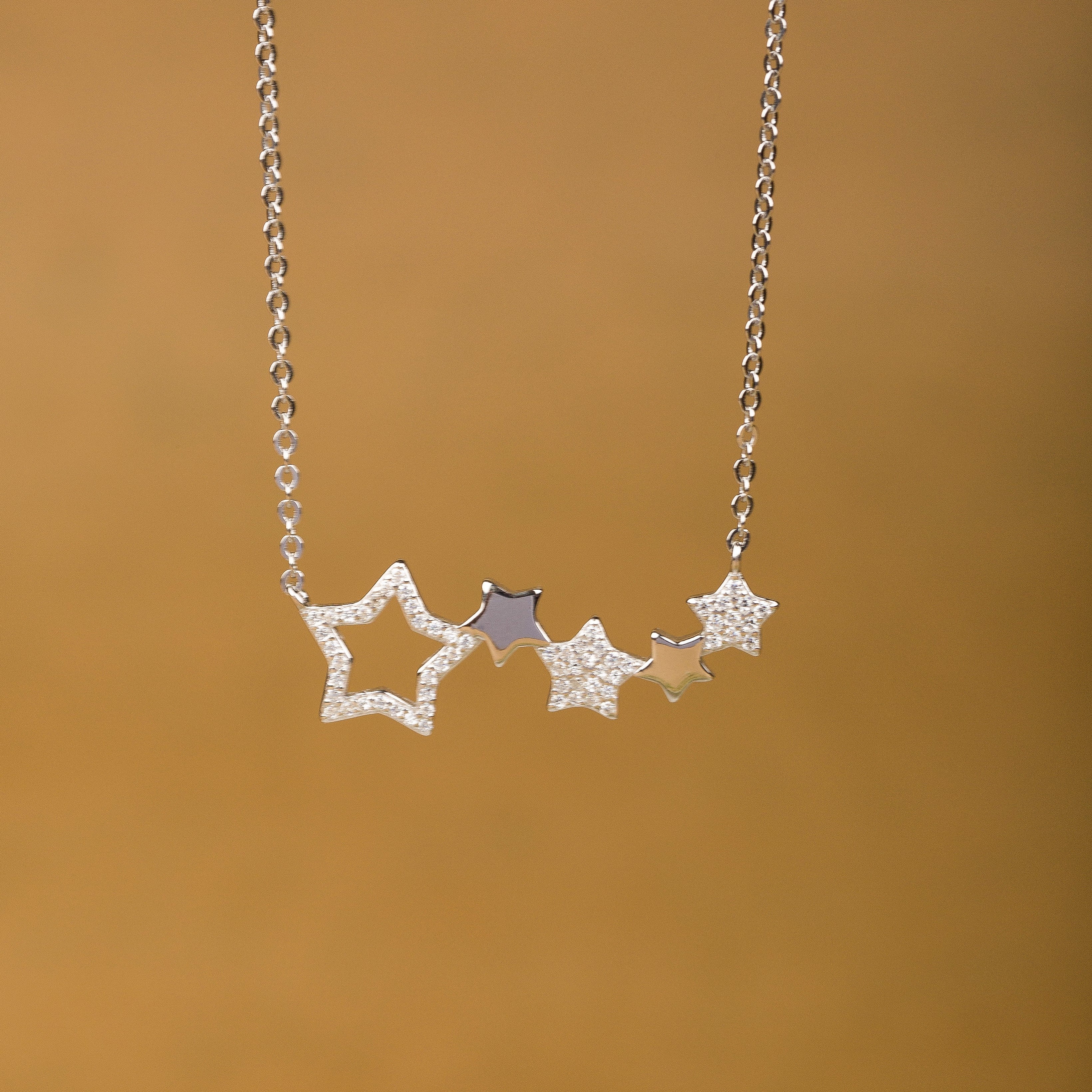 Five Star Sterling Silver Pendant Chain