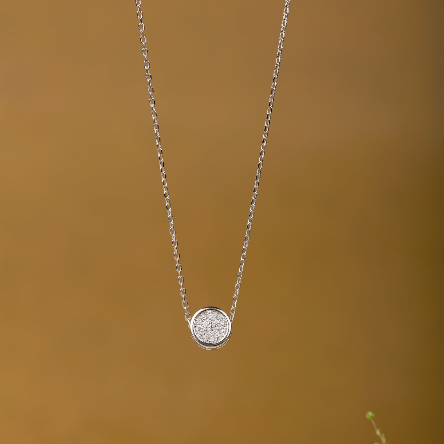 Dual Color Silver Pendant with Chain