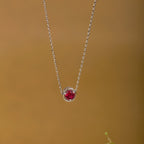 Dual Color Silver Pendant with Chain