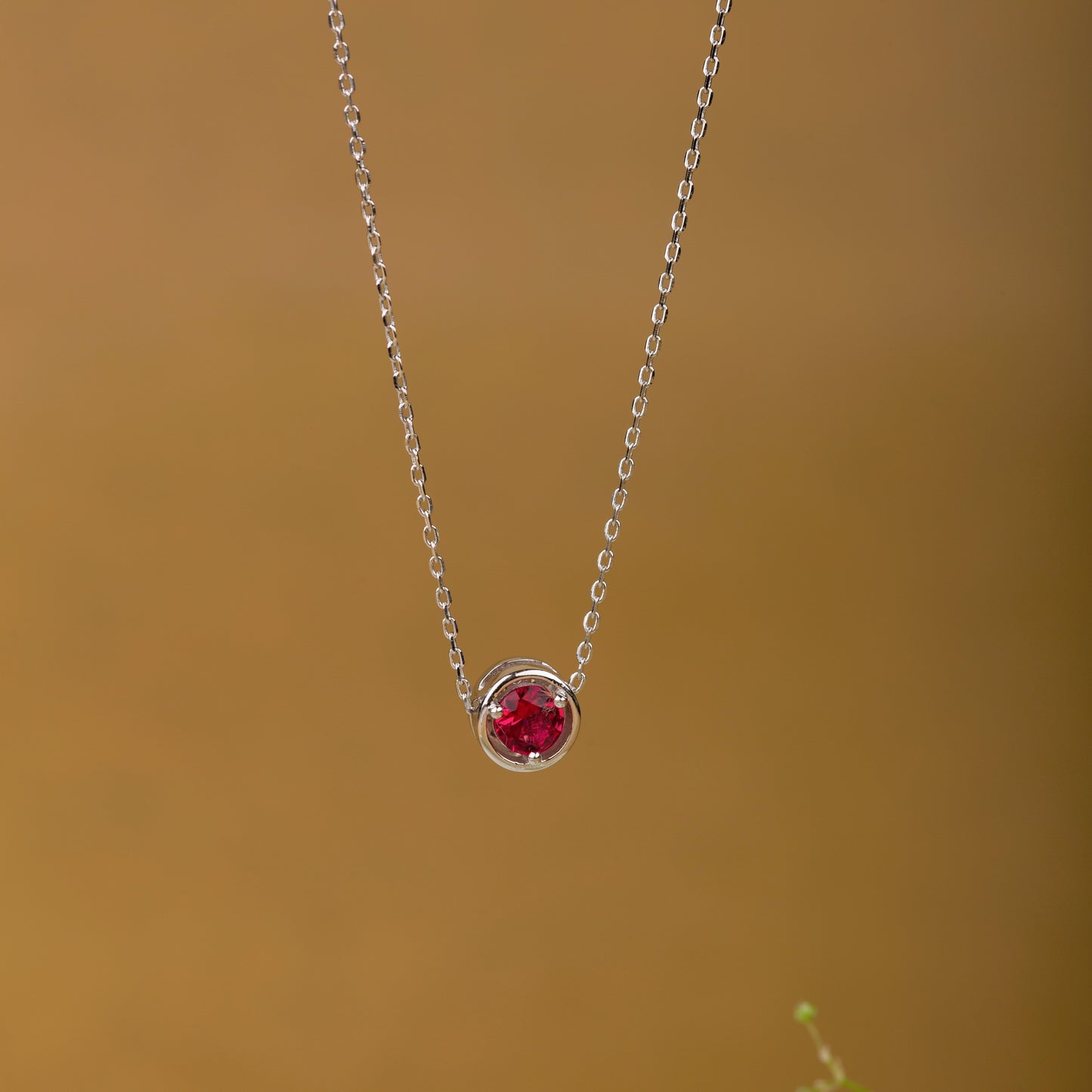 Dual Color Silver Pendant with Chain